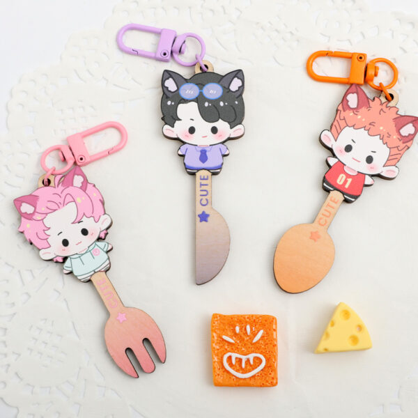 Custom Wood Eating Utensils Keychains
Production time: 8-10 Workdays, US/EU/UK tariffs-free support - Image 2