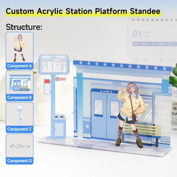 Custom Acrylic Station Platform Standee
Production time: 5-7 Workdays, US/EU/UK tariffs-free support - Image 3