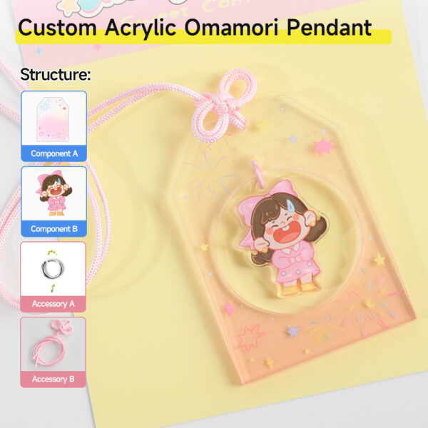 Custom Acrylic Omamori Pendant
Production time: 5-7 Workdays, US/EU/UK tariffs-free support - Image 3
