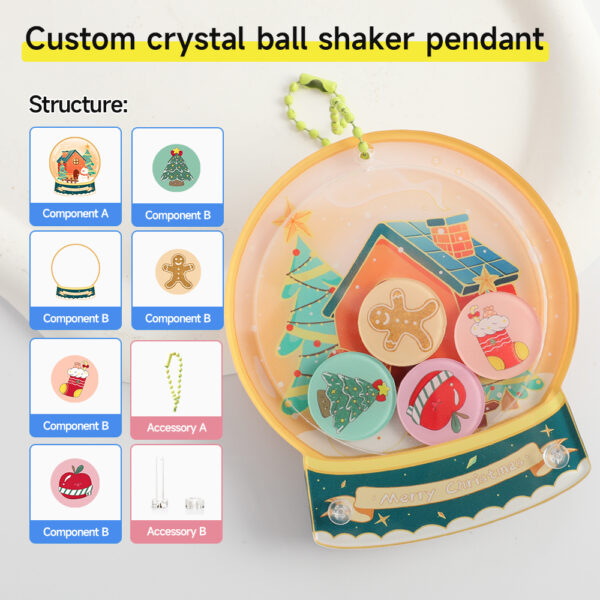 Custom Crystal Ball Shaker Pendant
Production time: 8-10 Workdays, US/EU/UK tariffs-free support - Image 2