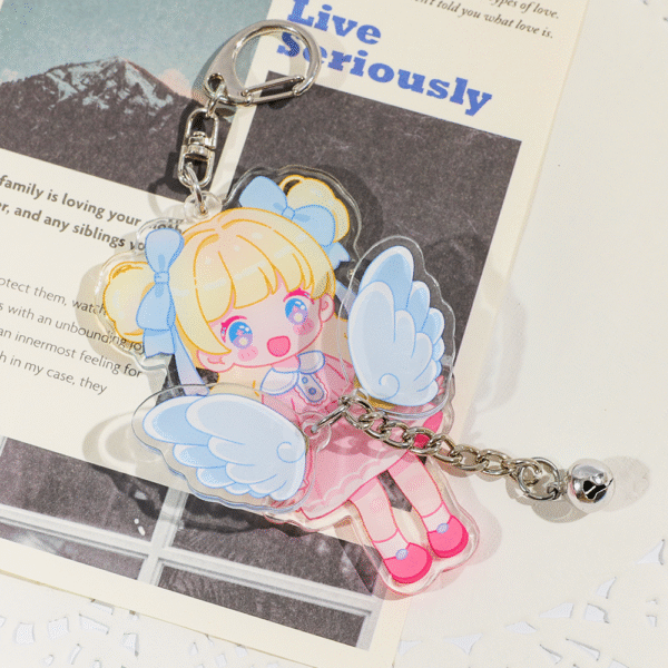 Custom Acrylic Movable Wings  KeychainsProduction time: 5-7 Workdays, US/EU/UK tariffs-free support - Image 2