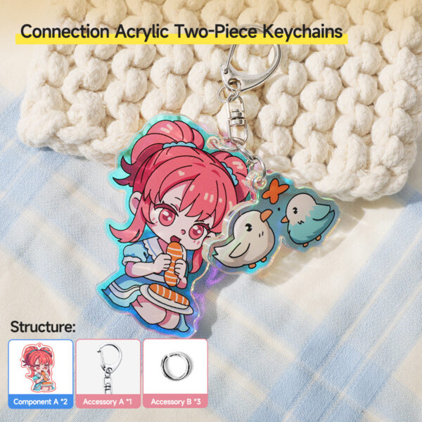 Custom Acrylic 2-Piece Keychains
Production time: 5-7 Workdays, US/EU/UK tariffs-free support - Image 2