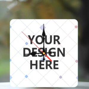 custom wall clock with personalized photo and logo